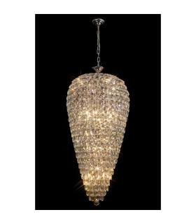 Coniston Tall Acorn Pendant 20 Light E14 Polished Chrome/Crystal Item Weight: 48.30kg-2