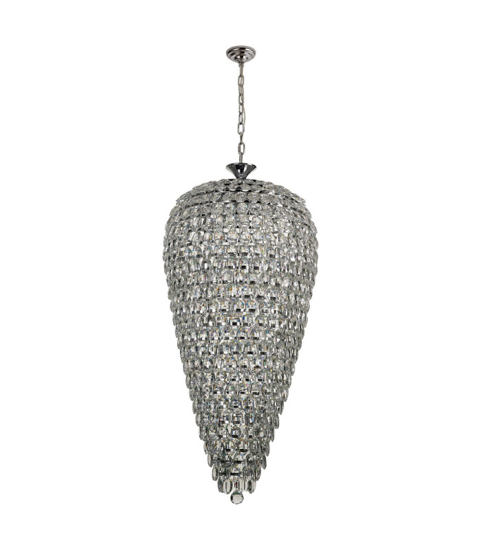 Coniston Tall Acorn Pendant 20 Light E14 Polished Chrome/Crystal Item Weight: 48.30kg-3