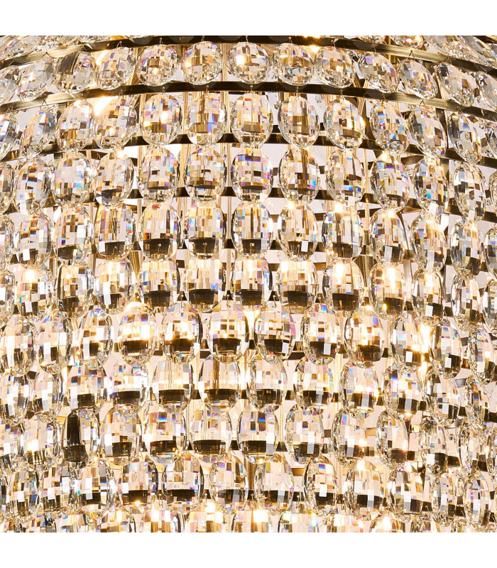 Coniston Tall Acorn Pendant 30 Light E14 Antique Brass/Crystal Item Weight: 84.10kg-5