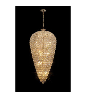 Coniston Tall Acorn Pendant 30 Light E14 French Gold/Crystal Item Weight: 84.10kg-2