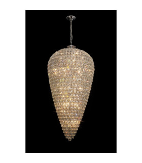 Coniston Tall Acorn Pendant 30 Light E14 Polished Chrome/Crystal Item Weight: 84.10kg-2