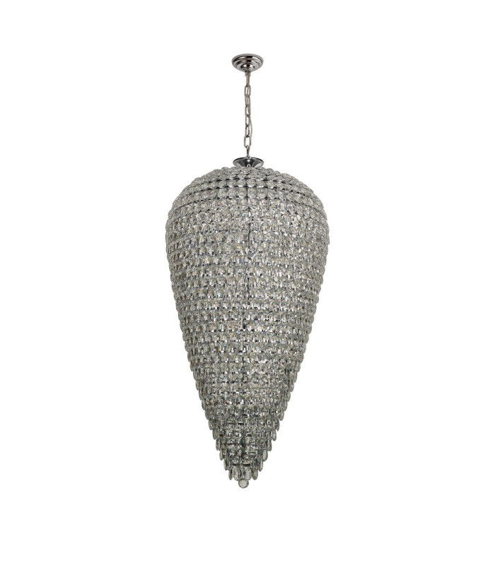 Coniston Tall Acorn Pendant 30 Light E14 Polished Chrome/Crystal Item Weight: 84.10kg-3