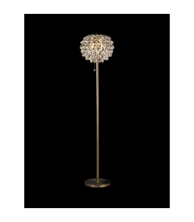 Coniston Floor Lamp 3 Light E14 Antique Brass/Crystal-2