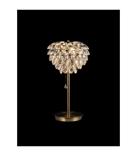 Coniston Table Lamp 2 Light E14 Antique Brass/Crystal-2