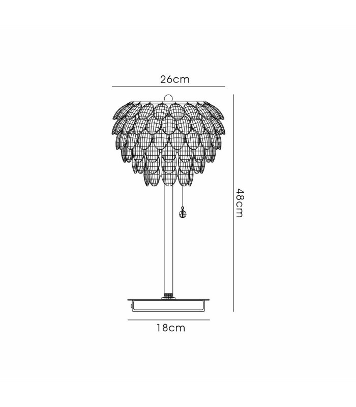 Coniston Table Lamp 2 Light E14 Antique Brass/Crystal-7