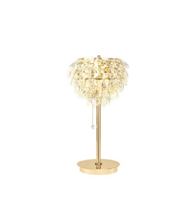 Coniston Table Lamp 2 Light E14 French Gold/Crystal-1