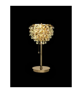 Coniston Table Lamp 2 Light E14 French Gold/Crystal-2