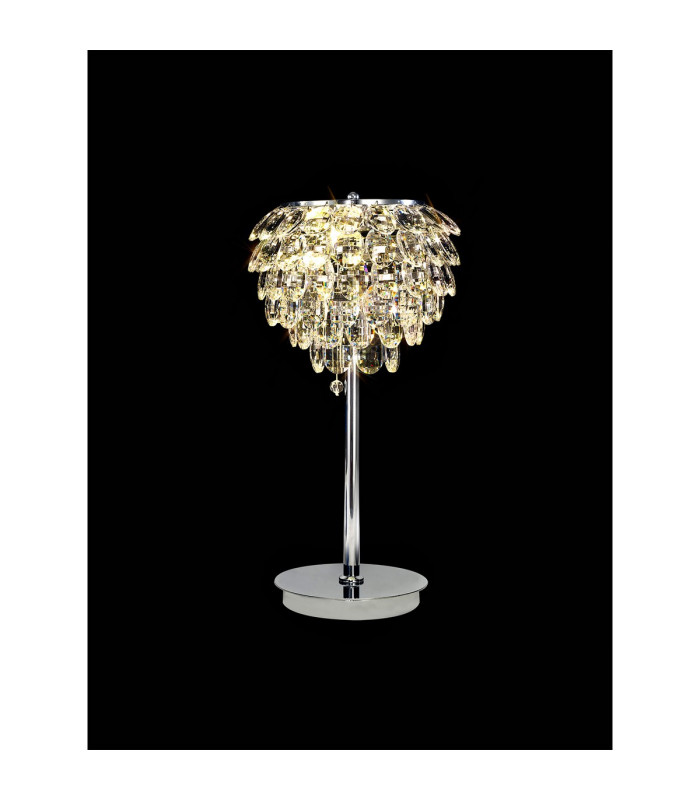 Coniston Table Lamp 2 Light E14 Polished Chrome/Crystal-2