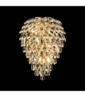 Coniston Tall Wall Lamp 4 Light E14 Antique Brass/Crystal-2
