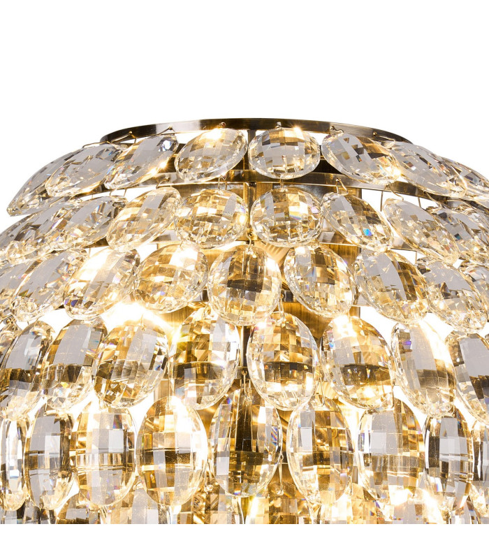 Coniston Tall Wall Lamp 4 Light E14 Antique Brass/Crystal-4