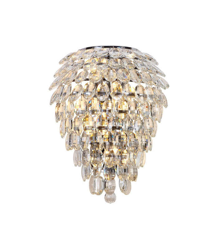 Coniston Tall Wall Lamp 4 Light E14 Polished Chrome/Crystal-1
