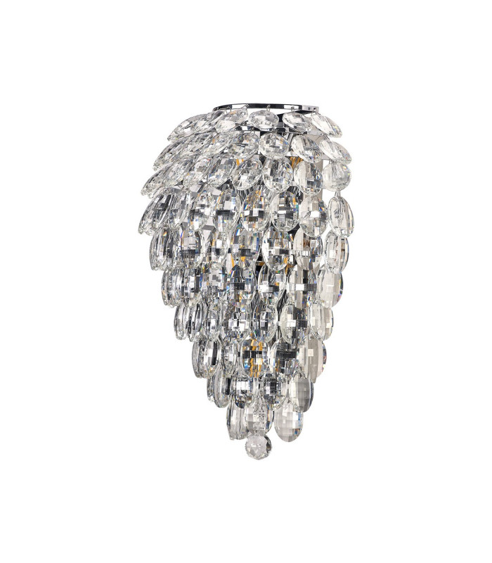 Coniston Tall Wall Lamp 4 Light E14 Polished Chrome/Crystal-5