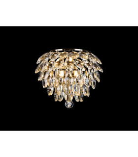 Coniston Wall Lamp 1 Light E14 Antique Brass/Crystal-2