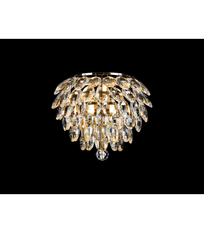 Coniston Wall Lamp 1 Light E14 Antique Brass/Crystal-2