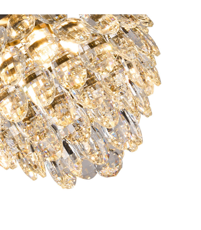 Coniston Wall Lamp 1 Light E14 Antique Brass/Crystal-5