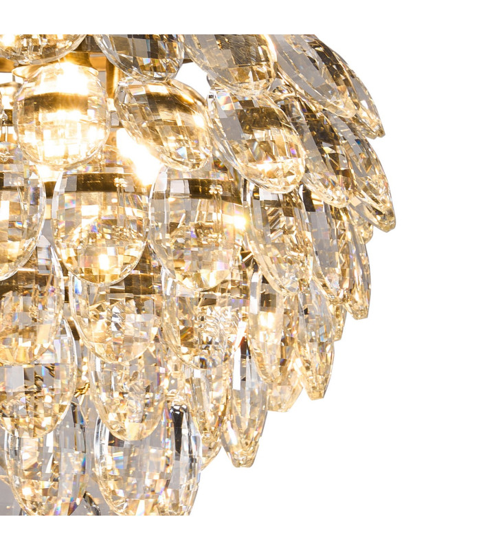 Coniston Wall Lamp 1 Light E14 Antique Brass/Crystal-6