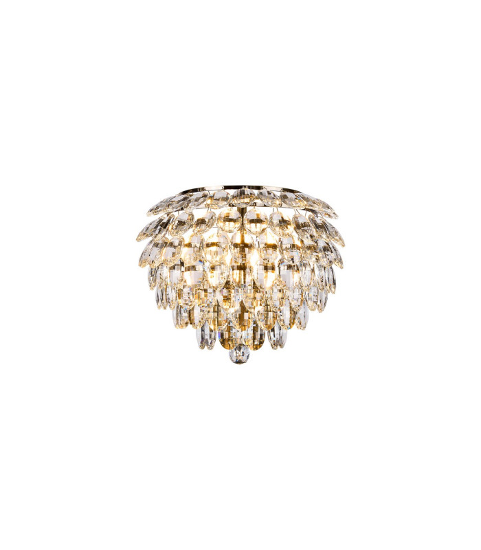Coniston Wall Lamp 2 Light E14 Antique Brass/Crystal-1