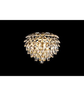Coniston Wall Lamp 2 Light E14 Antique Brass/Crystal-2
