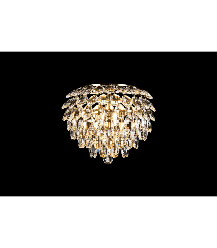 Coniston Wall Lamp 2 Light E14 Antique Brass/Crystal-2