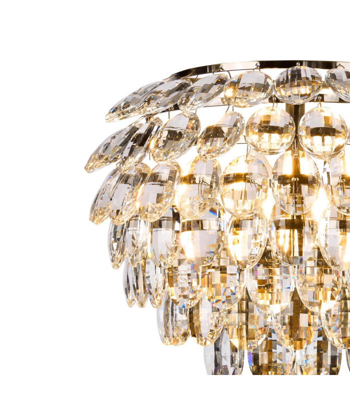 Coniston Wall Lamp 2 Light E14 Antique Brass/Crystal-4