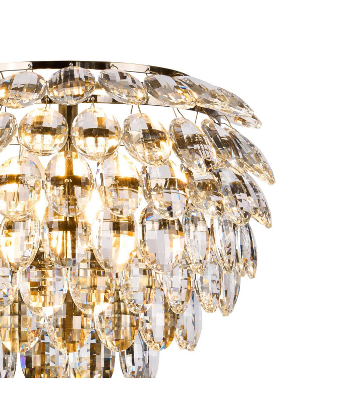 Coniston Wall Lamp 2 Light E14 Antique Brass/Crystal-5