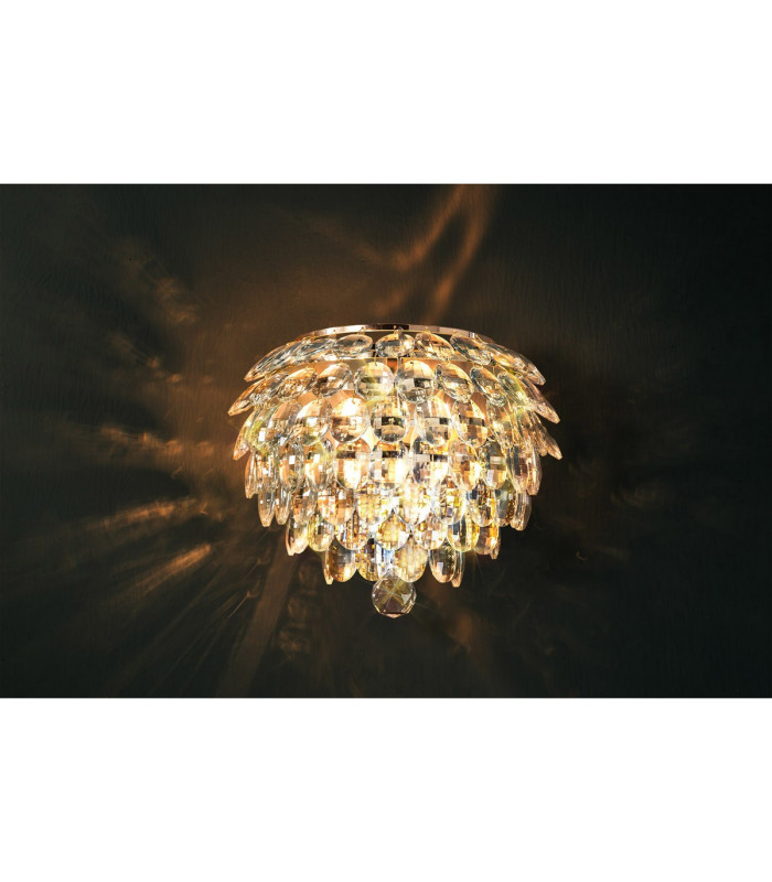 Coniston Wall Lamp 2 Light E14 French Gold/Crystal-2