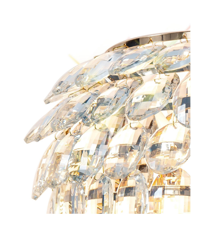 Coniston Wall Lamp 2 Light E14 French Gold/Crystal-4