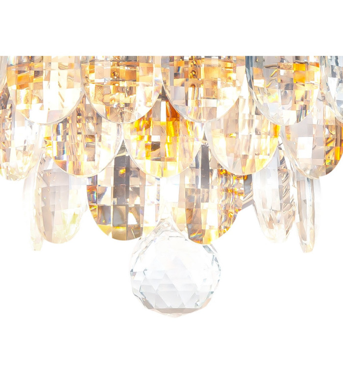 Coniston Wall Lamp 2 Light E14 French Gold/Crystal-6