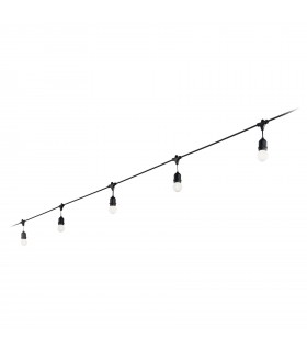 5 Light Pendant Bar Light Black IP44 - 1