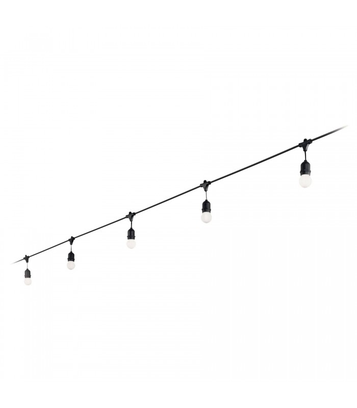 5 Light Pendant Bar Light Black IP44 - 1