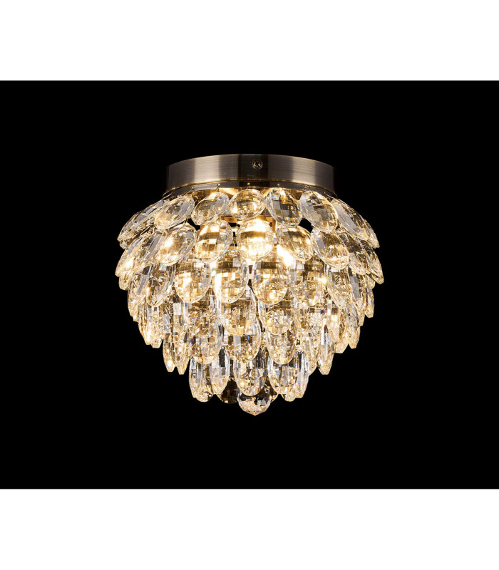 Coniston IP Ceiling 3 Light G9 IP44 Antique Brass/Crystal-2