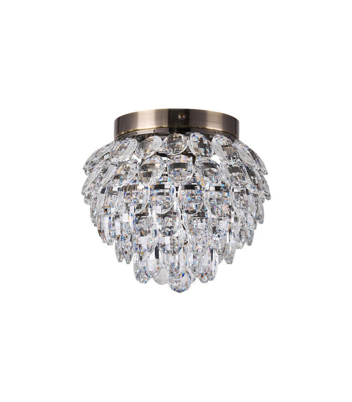 Coniston IP Ceiling 3 Light G9 IP44 Antique Brass/Crystal-3