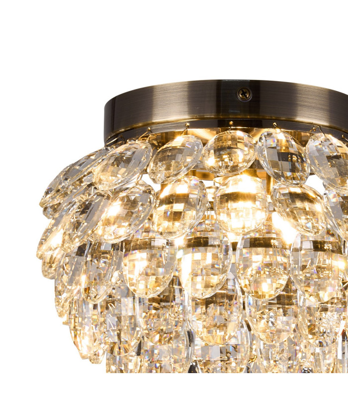 Coniston IP Ceiling 3 Light G9 IP44 Antique Brass/Crystal-4