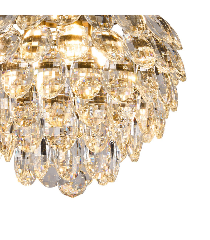 Coniston IP Ceiling 3 Light G9 IP44 Antique Brass/Crystal-5