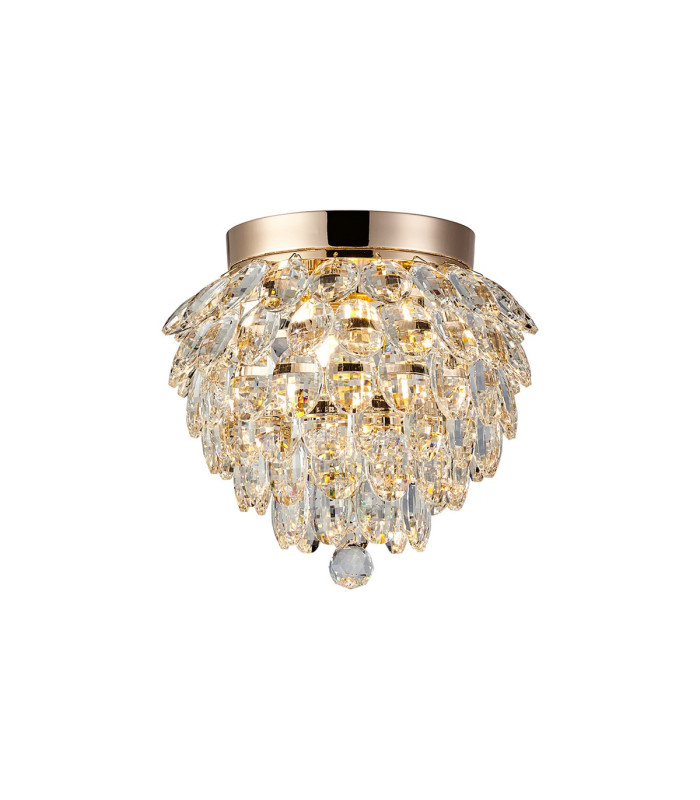 Coniston IP Ceiling 3 Light G9 IP44 French Gold/Crystal-1