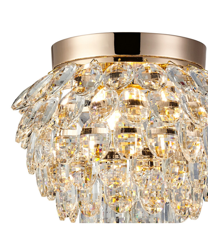 Coniston IP Ceiling 3 Light G9 IP44 French Gold/Crystal-4