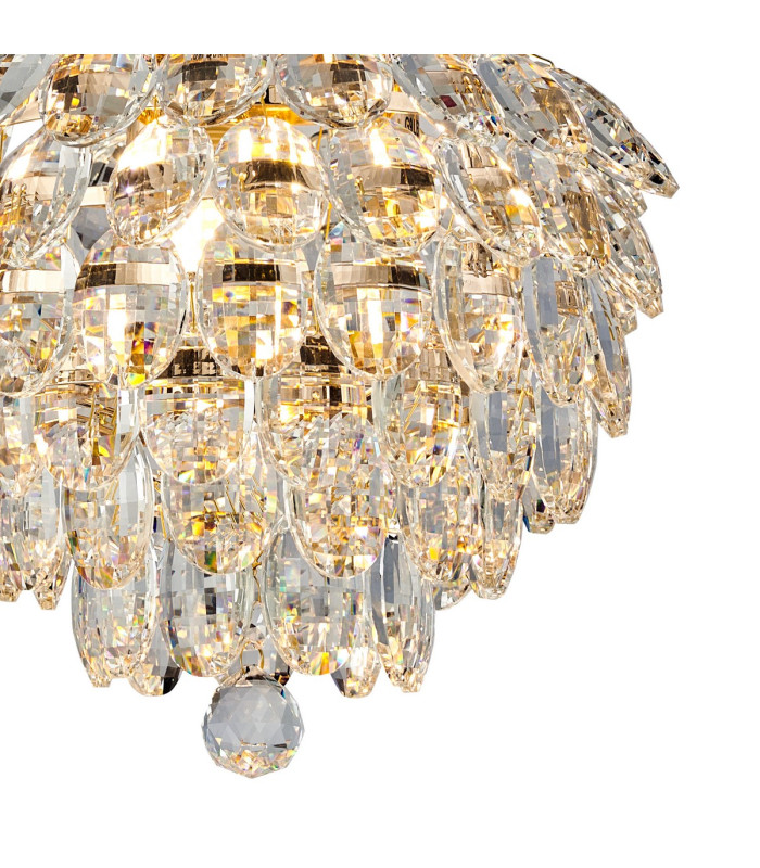 Coniston IP Ceiling 3 Light G9 IP44 French Gold/Crystal-5