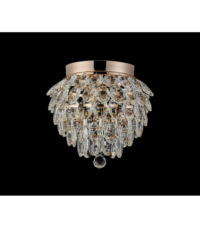 Coniston IP Ceiling 3 Light G9 IP44 French Gold/Crystal-6