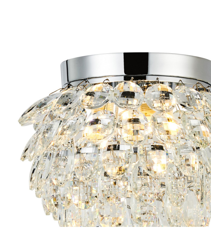 Coniston IP Ceiling 3 Light G9 IP44 Polished Chrome/Crystal-4