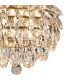 Coniston IP Ceiling 5 Light G9 IP44 Antique Brass/Crystal-5