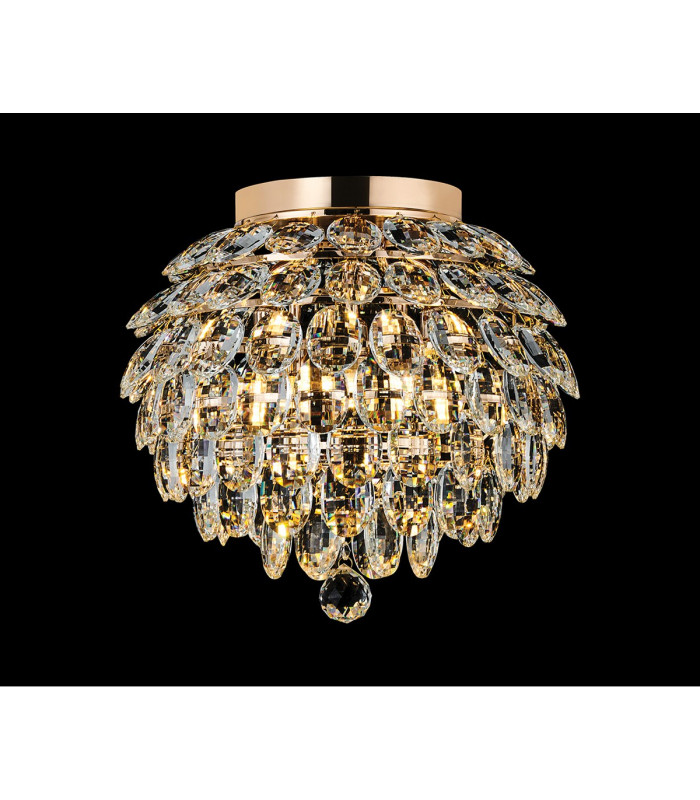 Coniston IP Ceiling 5 Light G9 IP44 French Gold/Crystal-2