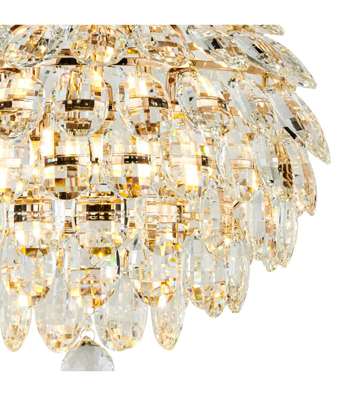 Coniston IP Ceiling 5 Light G9 IP44 French Gold/Crystal-5