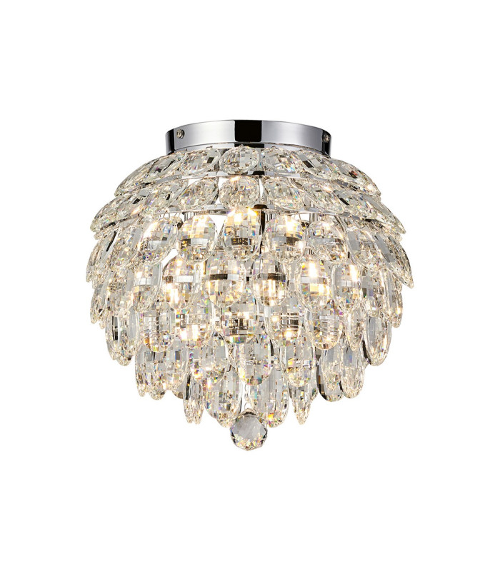 Coniston IP Ceiling 5 Light G9 IP44 Polished Chrome/Crystal-1