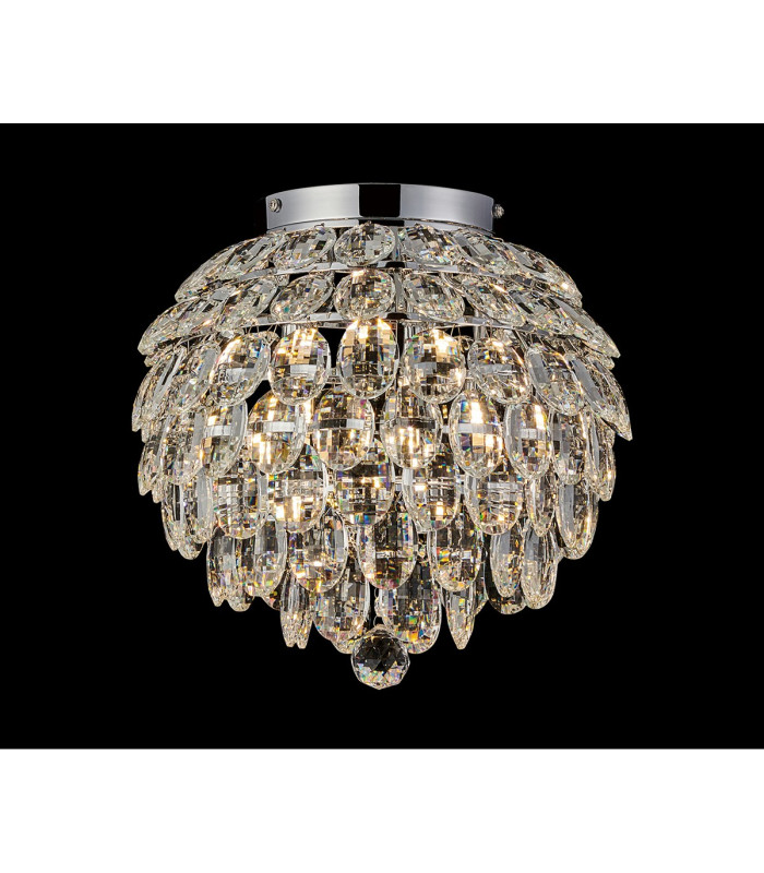 Coniston IP Ceiling 5 Light G9 IP44 Polished Chrome/Crystal-2