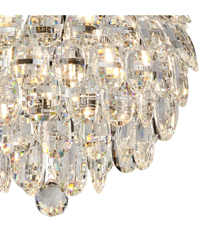 Coniston IP Ceiling 5 Light G9 IP44 Polished Chrome/Crystal-5