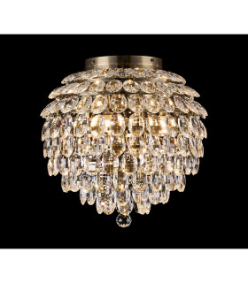 Coniston IP Ceiling 8 Light G9 IP44 Antique Brass/Crystal-2