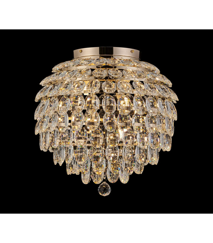 Coniston IP Ceiling 8 Light G9 IP44 French Gold/Crystal-2