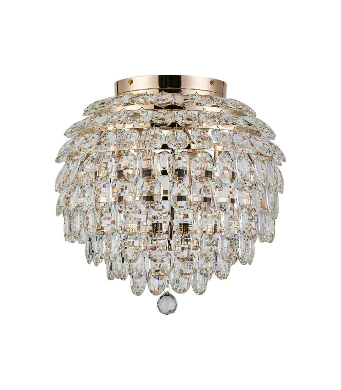 Coniston IP Ceiling 8 Light G9 IP44 French Gold/Crystal-3
