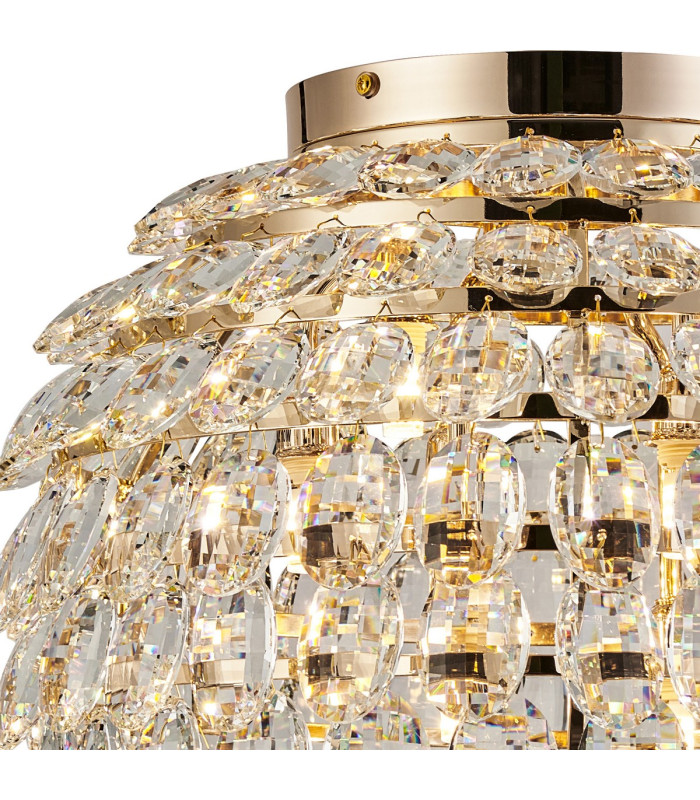 Coniston IP Ceiling 8 Light G9 IP44 French Gold/Crystal-4