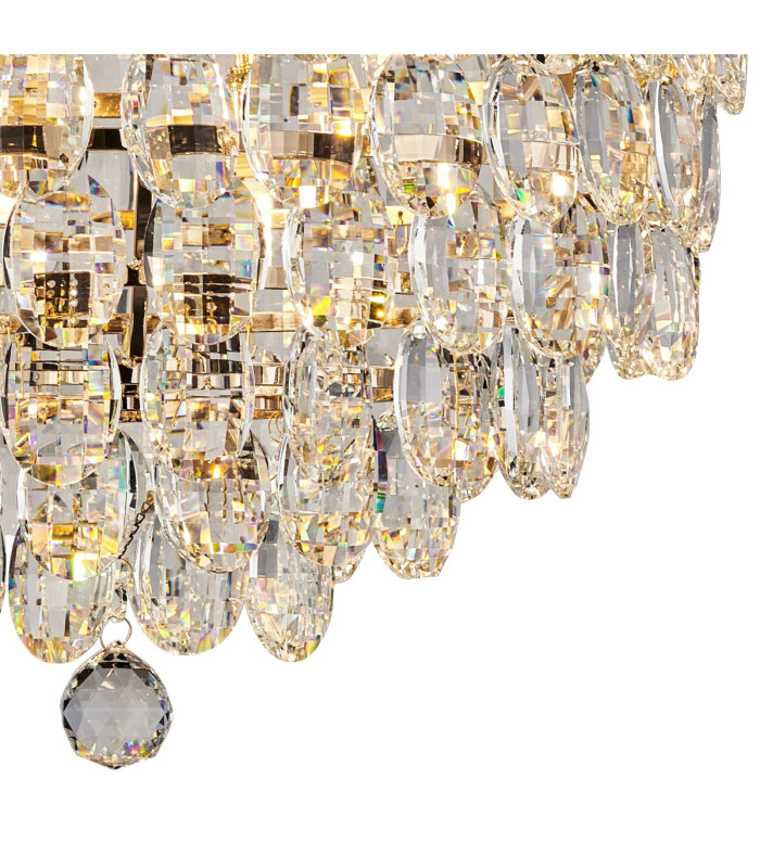Coniston IP Ceiling 8 Light G9 IP44 French Gold/Crystal-5